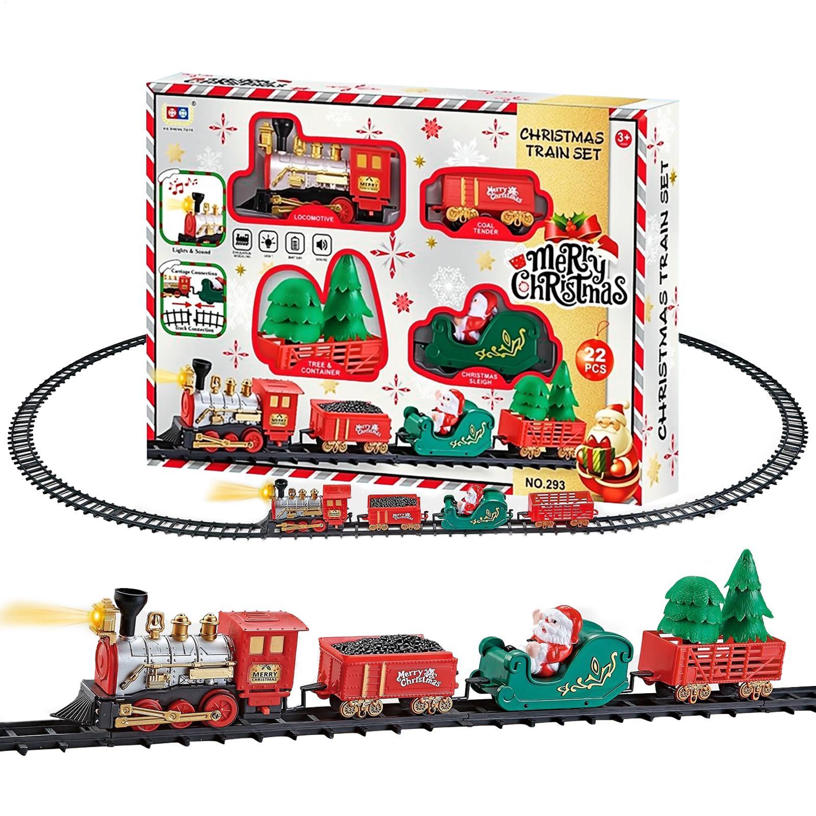 Toy Train Track Set - Işıklı ve Sesli Noel Treni Montajlı
