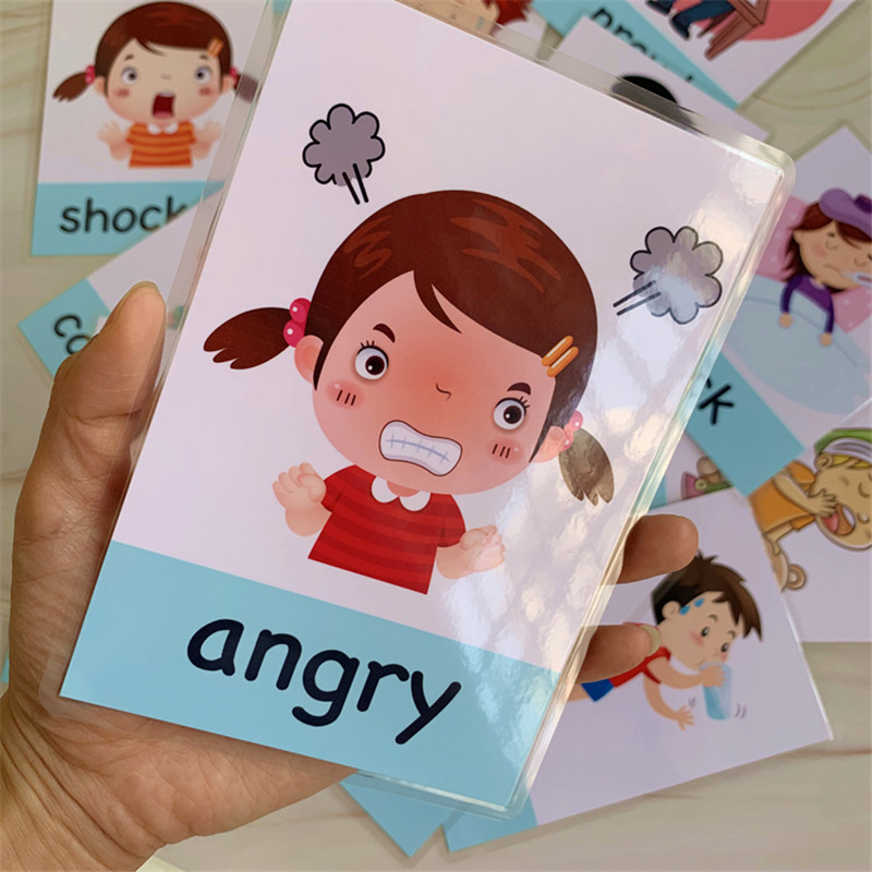 Educational Flash Card - 14 adet Montessori Bebek İngilizce Öğrenme