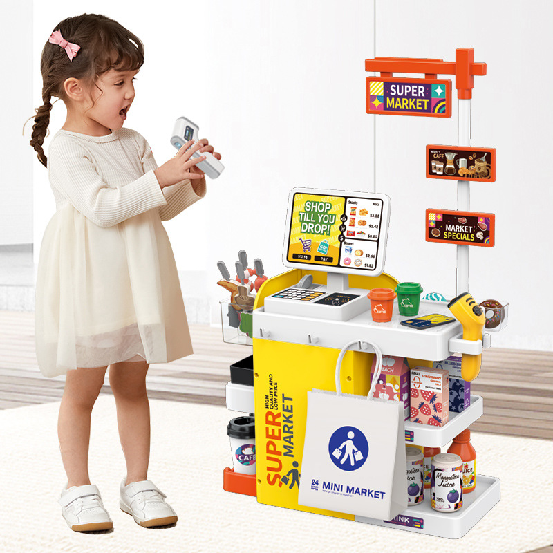 Toy Cash Register - Çocuklar İçin Mini Süpermarket Ödeme Noktası