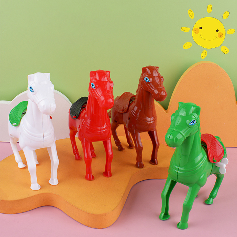 Kids Toys Horse - 1 adet yenilik ilginç rüzgar-up atlama