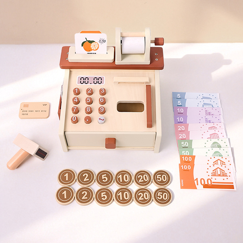 Toy Cash Register - Çocuklar İçin Simülasyonlu Kasa Oyun Seti,