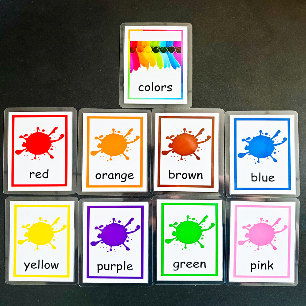 Educational Flash Card - Montessori Bebek Öğrenme Kartı Renk Biliş