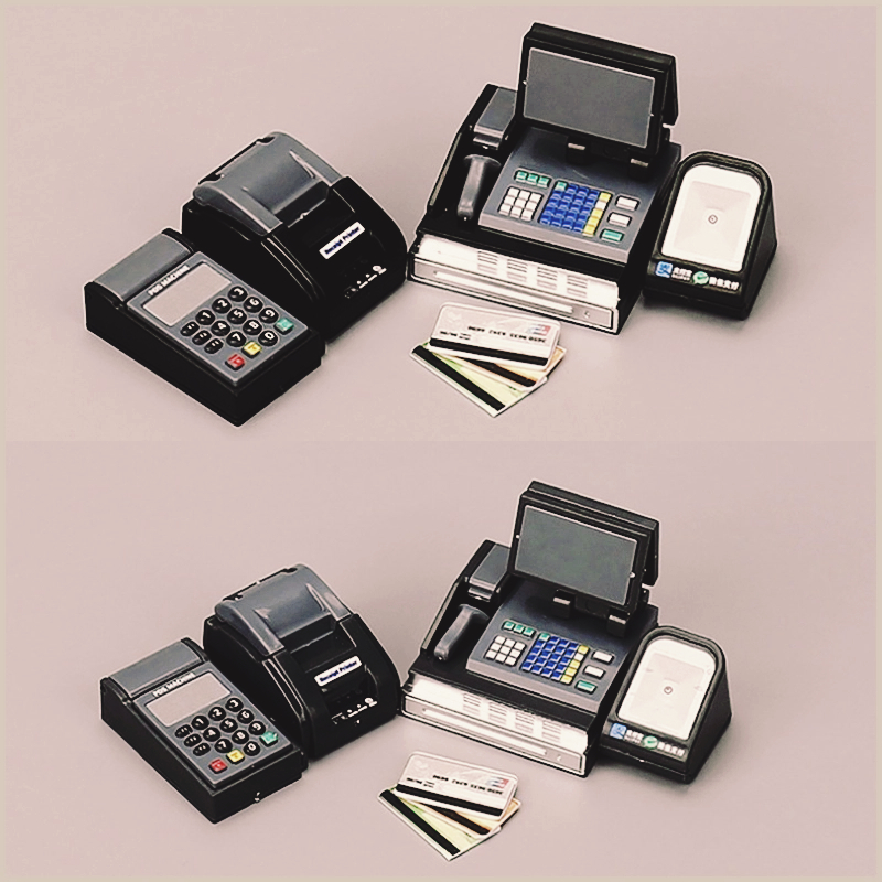 Toy Cash Register - 1 Takım Mini Yazarkasa Kart Makinesi