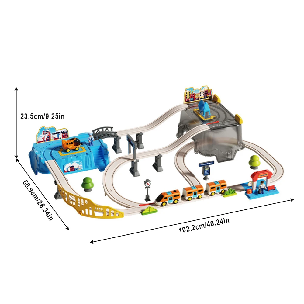 Toy Train Track Set - Havaalanı Temalı Tren Yolu Oyuncak Seti