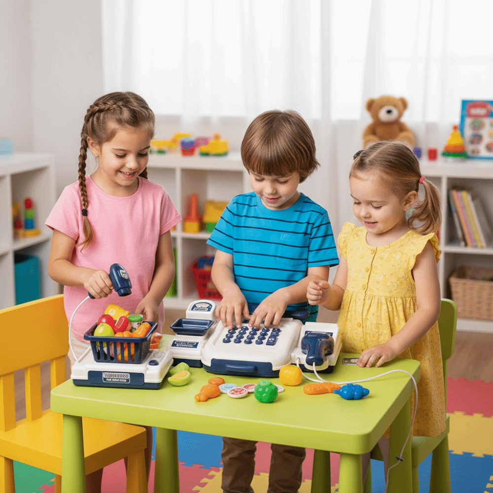 Toy Cash Register - Bulmaca Simülasyonu Süpermarket Yazarkasa Eğlenceli Hediye