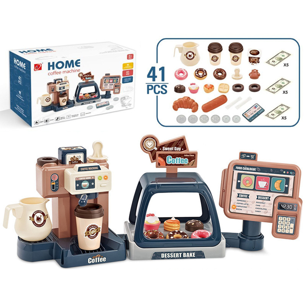 Toy Cash Register - 3'ü 1 Arada Kahve Makinesi Oyuncak