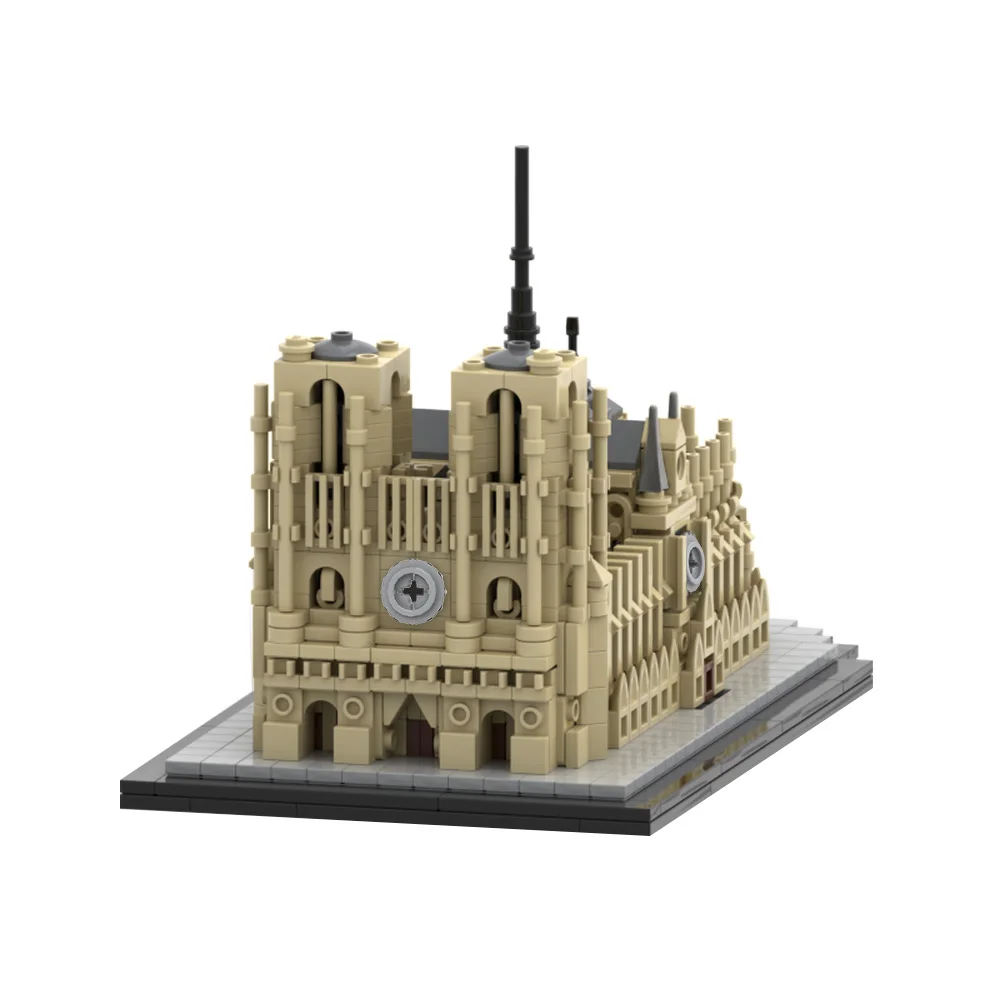 Kids Toys Paris - MOC Klasik Şehir Mimarisi 1:800 Notre-Dame