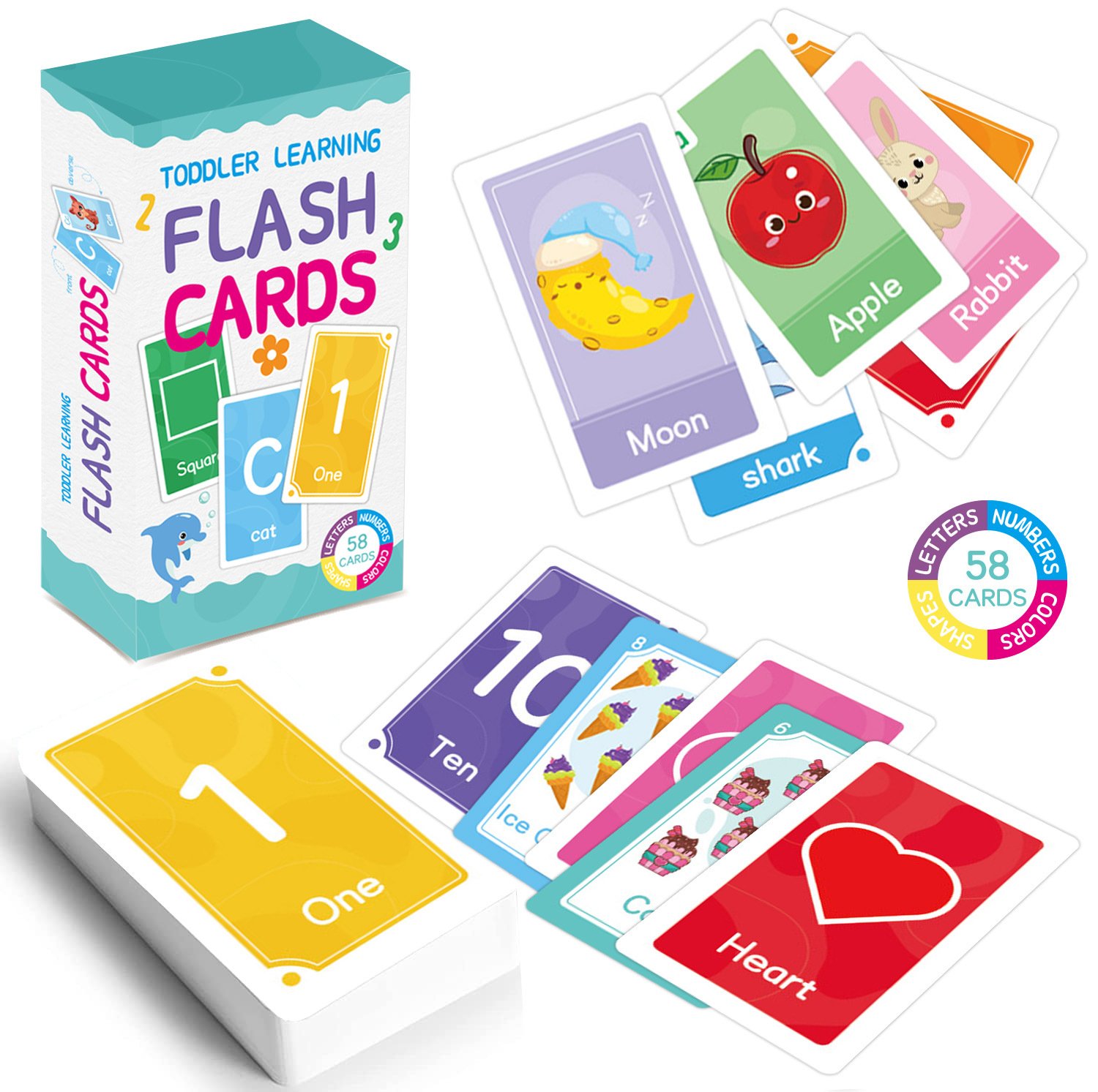 58 Adet ABC Alfabe Flashcards  - Educational Flash Card incelemesi ve fiyatı