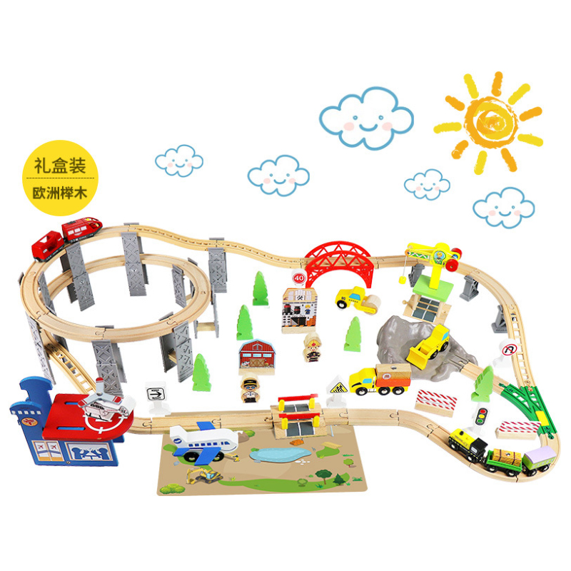 Ahşap tren rayı Spiral viyadük - Toy Train Track Set incelemesi ve fiyatı