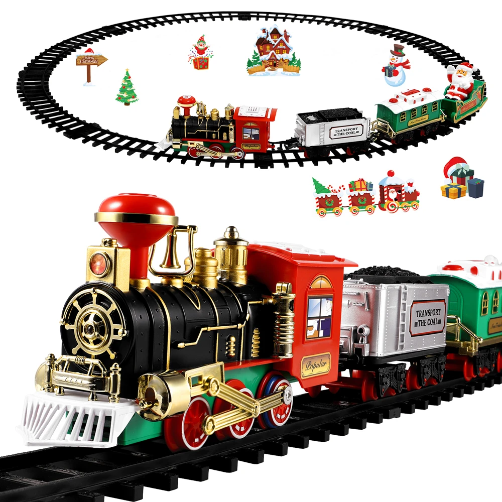 Noel tren seti şenlikli Mini l - Toy Train Track Set incelemesi ve fiyatı