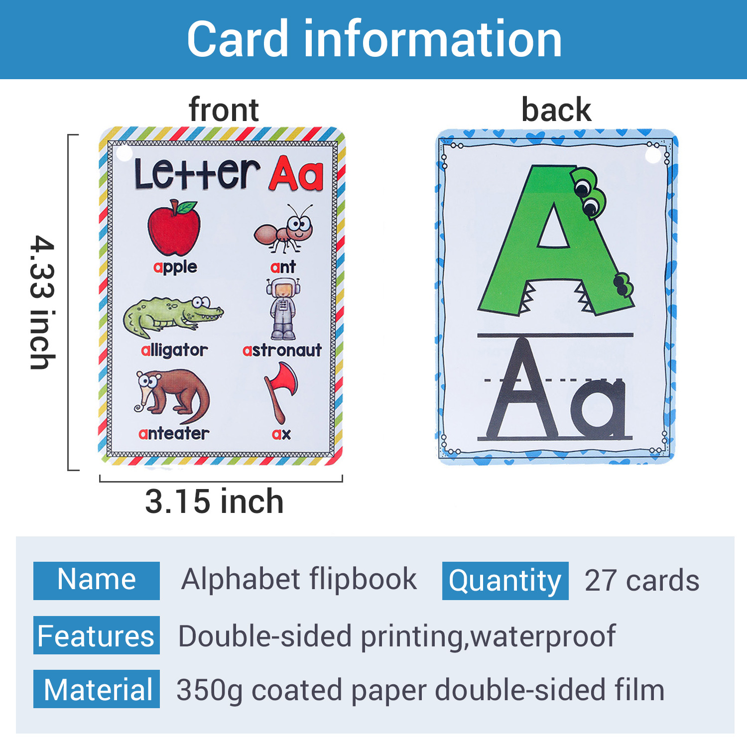 Bview Sanat İngilizce 26 Harfl - Educational Flash Card incelemesi ve fiyatı