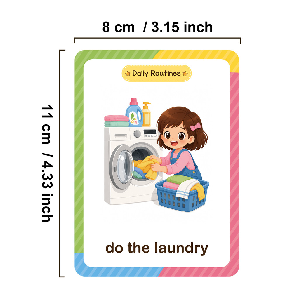 38 Kelime Günlük Rutinler Çocu - Educational Flash Card incelemesi ve fiyatı