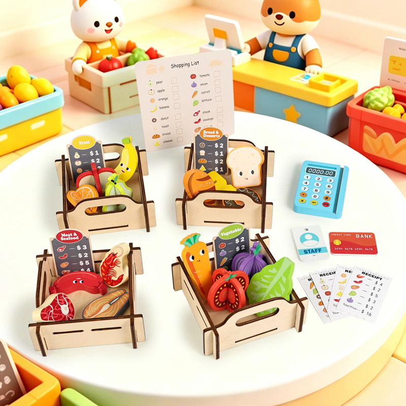 Ahşap Süpermarket Oyun Seti, Ç - Toy Cash Register incelemesi ve fiyatı